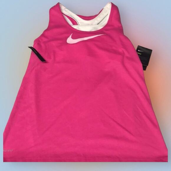 NIKE DRI-FIT Girls XL Pink Training Tank Top - Picture 3 of 5
